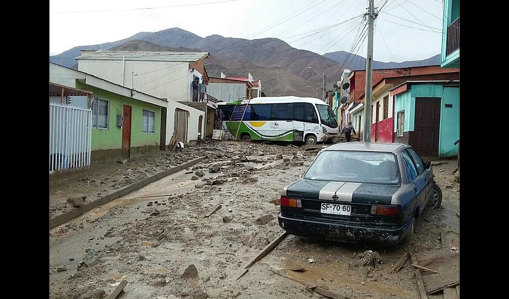 Aluvión afecta sectores de Tocopilla tras intensas lluvias y activación de quebradas en agosto de 2026.