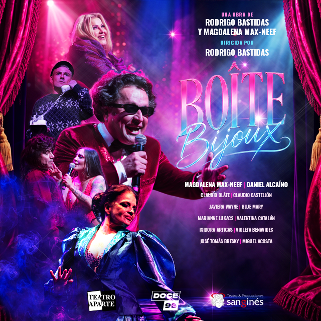 Boîte Bijoux es una obra teatral, que tiene cabaret, humor, picaresque, teatro y música en vivo
