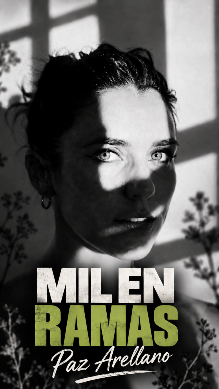 “Mil en Ramas, proyecto musical solista de la cantante chilena Paz Arellano, artista de pop y música electrónica que utiliza loop station en vivo.”