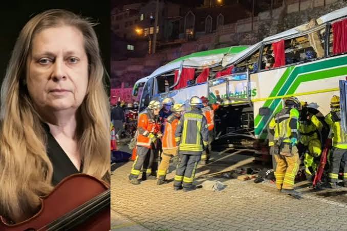 Accidente de bus en Valparaíso que dejó fallecida a Penélope Knuth, integrante de la Orquesta de Cámara de Chile, y varios músicos heridos.